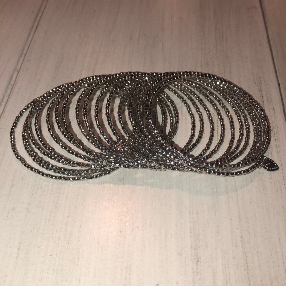 Stella & Dot Silver Coil Wrap Bracelet